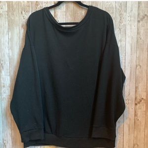 💗3 for $30💗 Black Sweatshirt w/ Tie-back Detail